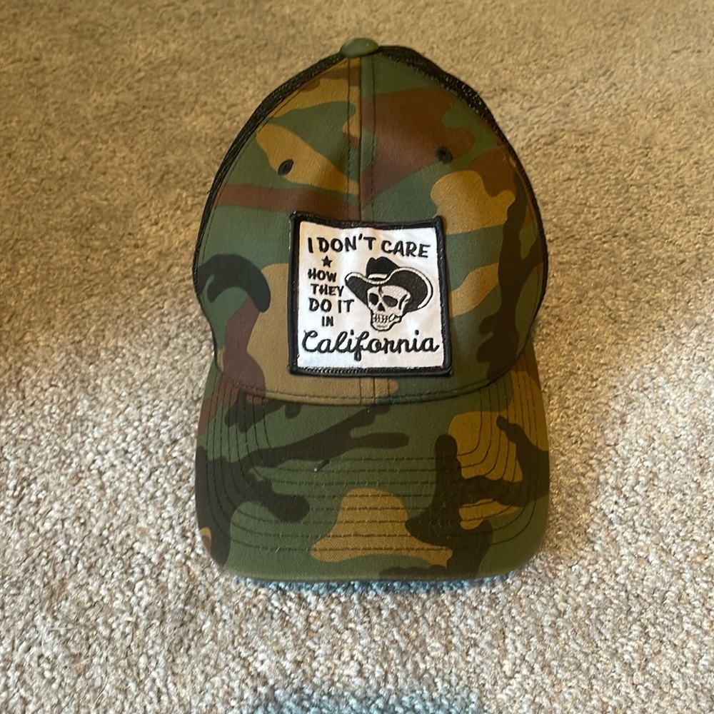 “I don’t care how they do it in California” camp hat